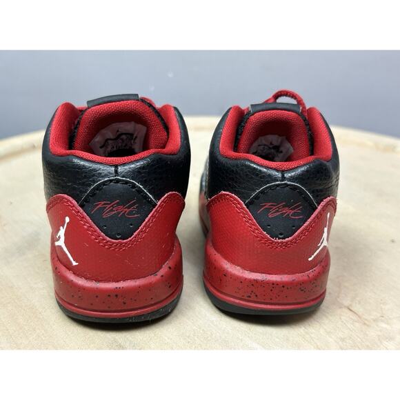 Nike Jordan Flight Origin 2 size Toddler 5C Black Red Leather Sneaker 705162-016 - Picture 8 of 9